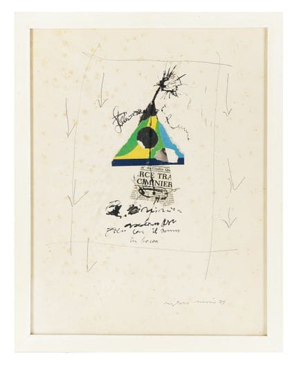 Magdalo Mussio, Chimney. 1973. Collage and mixed m