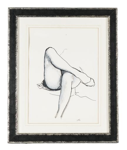 Renato Guttuso, Crossed Legs. 1982. Mixed media on