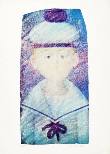 Mimmo Rotella, Homage to Antonio Bueno. Lithograph