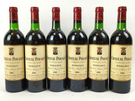 波尔多红葡萄酒，玛歌特级酒庄，Château Pouget，1981 年，6 瓶