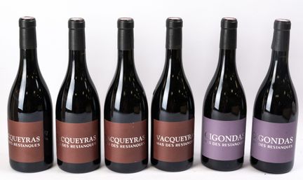罗讷河谷红葡萄酒，Mas des Restanques酒庄，
- Vacqueyras，2016年份