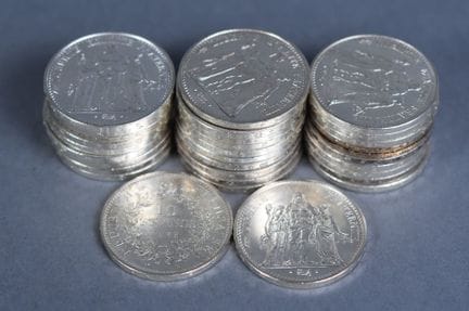 TRENTE PIECES de 10 Francs Hercule en argent (1965
