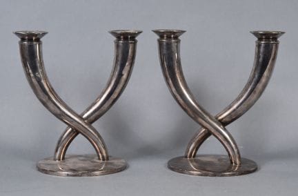 Gio PONTI (1891-1979) para CHRISTOFLE
Dos candelab