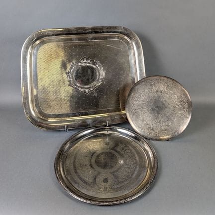 SET consisting of a LARGE TRAY and a footed BOWL i