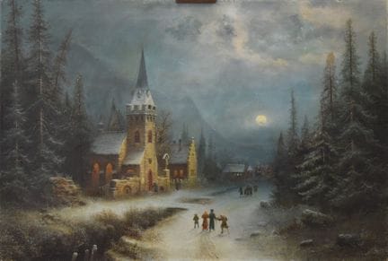 Albert BREDOW (1828-1899)
«Paseantes en un pueblo 