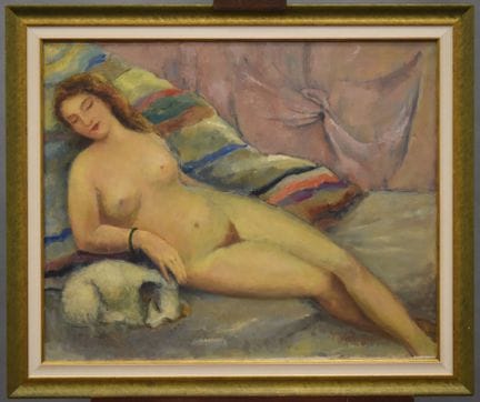 Fernand VERHAEGEN (1883-1975)
«Desnudo y su perro»