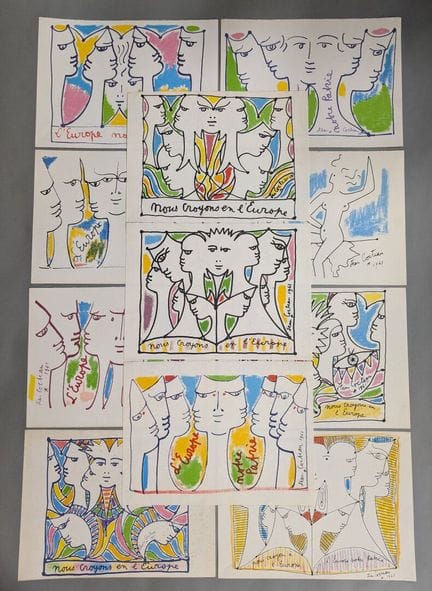 Jean COCTEAU (1889-1963), Según
Serie de once lito