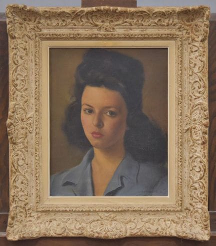 P. BESNIARD (siglo XX)
«Retrato de una joven con b