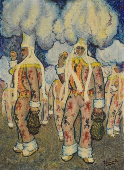 Yvon LAURENT (siglo XX)
«Les Gilles de Binche»
Óle