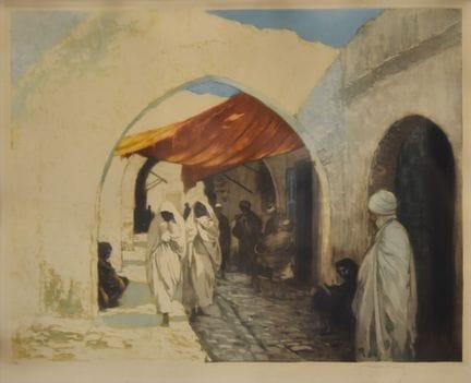 Raoul SERRES (1881-1971)
«Callejuela animada en la
