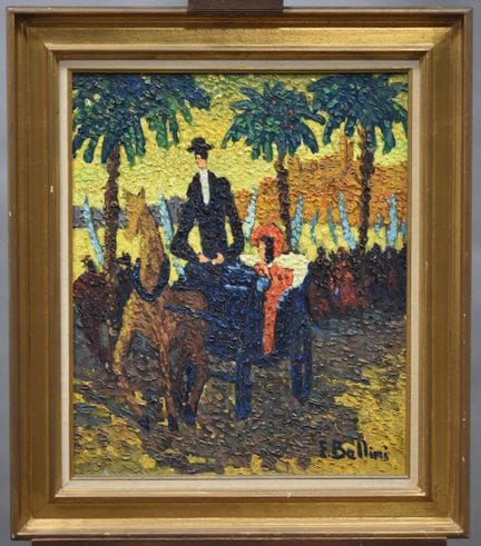 Emmanuel BELLINI (1904-1989)
«Carruaje en Cannes»
