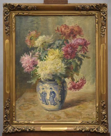 Louis LETSCA (siglos XIX-XX)
«Ramo de dalias en un