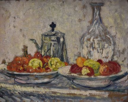 Louis VALTAT (1869-1952)
«Fresas, tetera y jarra s