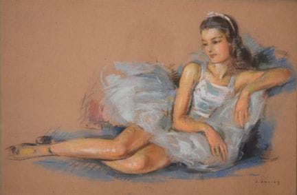 André ADVIER (siglo XX)
«Bailarina sentada»
Pastel