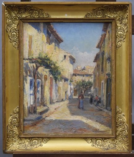 Jules RIBEAUCOURT (1866-1932)
«Callejuela animada 