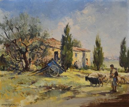 Tony CARDELLA (1848-1976)
«Pastor y rebaño»
Lienzo