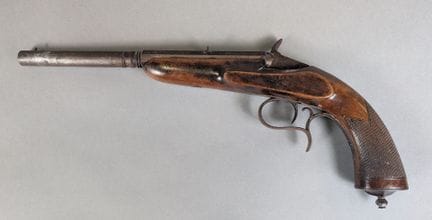 PISTOLA de salón conocida como «Flaubert». Cañón r