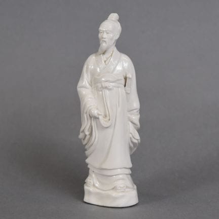 FIGURA de porcelana blanca esmaltada translúcida q