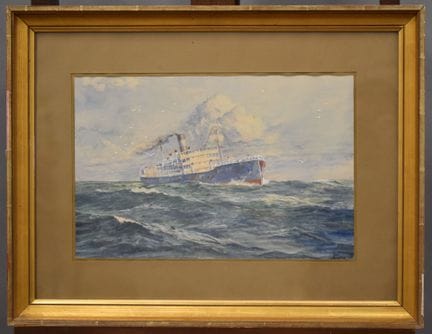 E. HIRTZ (siglo XX)
«El crucero»
Acuarela con toqu