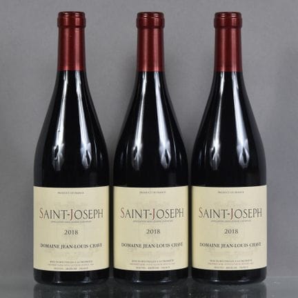 3 botellas de SAINT-JOSEPH 2018 Jean-Louis Chave.

