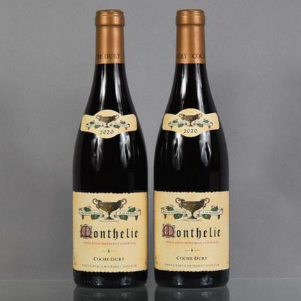 2 botellas de MONTHELIE (tinto) 2020 Coche-Dury. 

