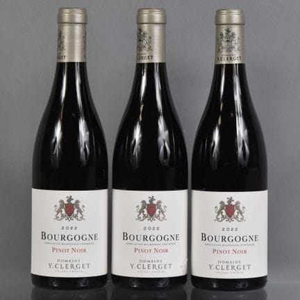 3 botellas de BOURGOGNE Pinot Noir 2022 Domaine Yv