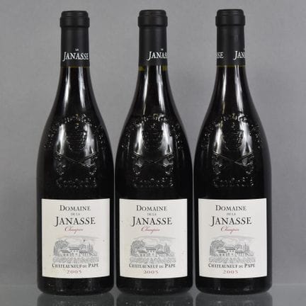 3 botellas de CHATEAUNEUF-DU-PAPE Chaupin 2005 Dom