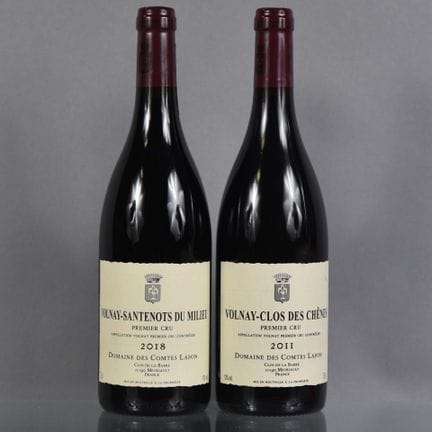 2 botellas: 1 botella de VOLNAY-SANTENOTS DU MILIE