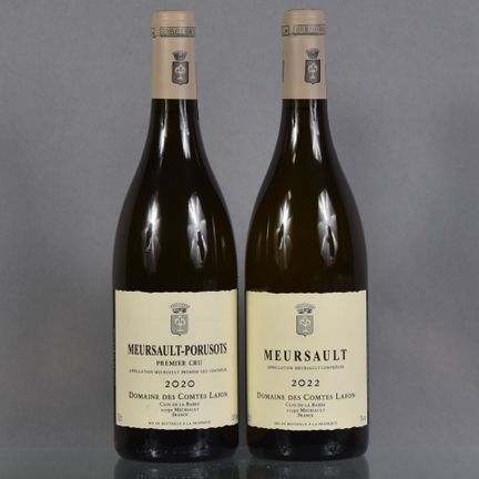 2 botellas: 1 botella de MEURSAULT-PORUSOTS 1er Cr