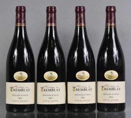 4 botellas de MOULIN-A-VENT Héritage du Tremblay 2