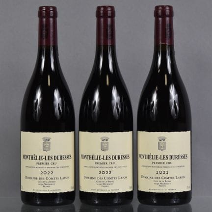 3 Bouteilles MONTHELIE-LES DURESSES 1er Cru 2022 D