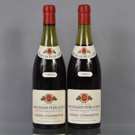 2 Flaschen MAZIS-CHAMBERTIN Grand Cru 1953 Bouchar