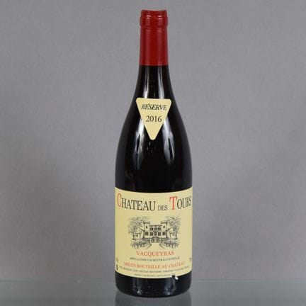 1 Flasche VACQUEYRAS 2016 Château des Tours (E. Re