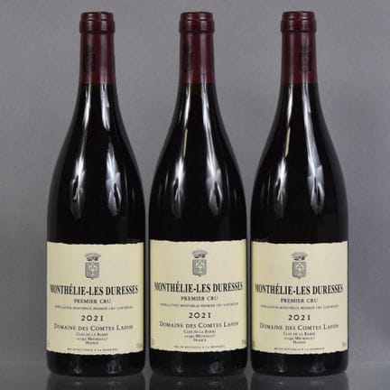 3 botellas de MONTHELIE-LES DURESSES 1er Cru 2021,