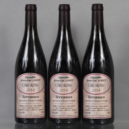 3 botellas de COTE-ROTIE Terrasses 2014 Jean-Luc J
