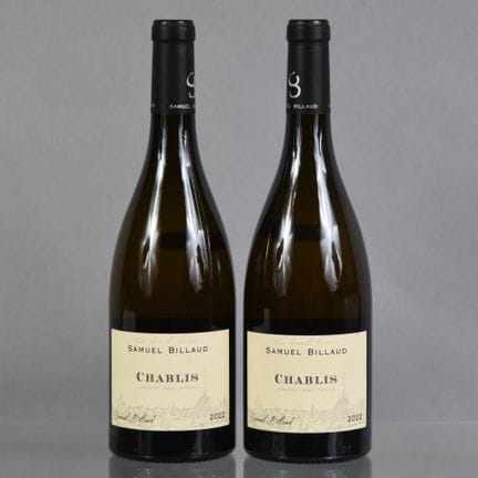 2 botellas de CHABLIS 2022 Samuel Billaud.
(1 etiq