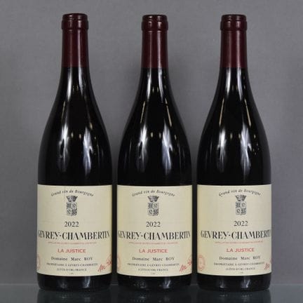 3 Bouteilles GEVREY-CHAMBERTIN La Justice 2022 Dom