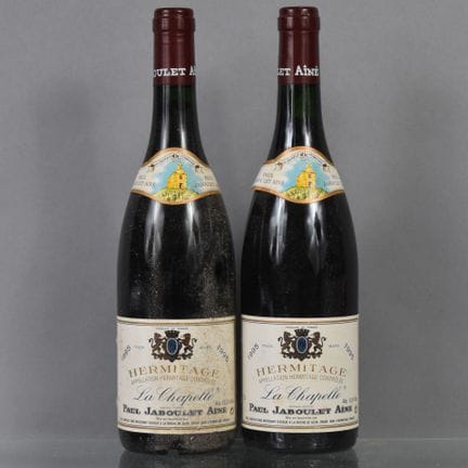 2 botellas de HERMITAGE La Chapelle (tinto) 1995 P