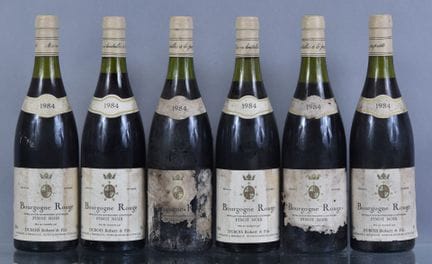 6 Flaschen BOURGOGNE Pinot Noir 1984 Robert Dubois
