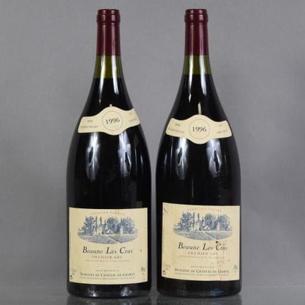 2 botellas Magnum de BEAUNE 1er Cru LES CRAS 1996,