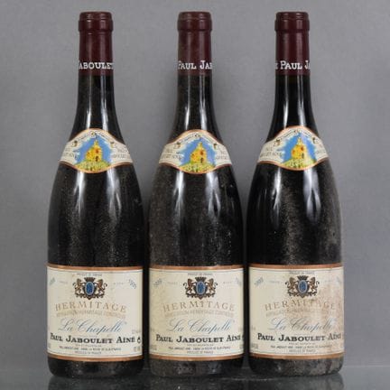 3 botellas de HERMITAGE La Chapelle (tinto) 1999 P