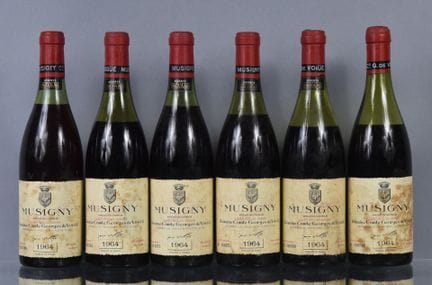 6 Flaschen MUSIGNY Grand Cru 1964 Comte Georges de