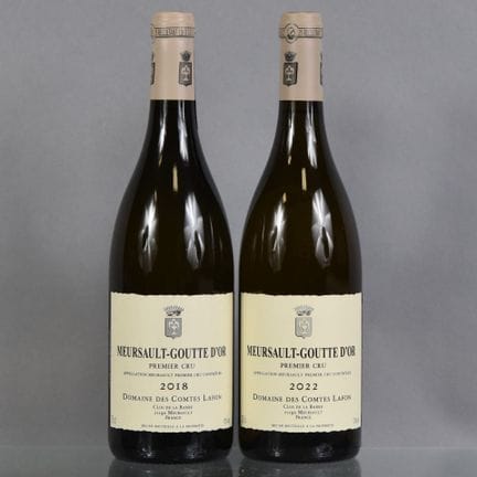 2 botellas: 1 botella de MEURSAULT-GOUTTE D'OR 1er