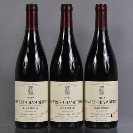 3 botellas de GEVREY-CHAMBERTIN, CLOS PRIEUR 2022,