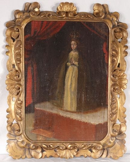DESCONOCIDO, siglo XIX. La Virgen María. Óleo sobr