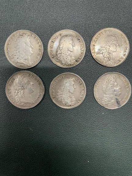 Collezione di 6 gettoni di presenza in argento del