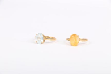 Coppia di anelli in oro 18 carati (750/1000) impre