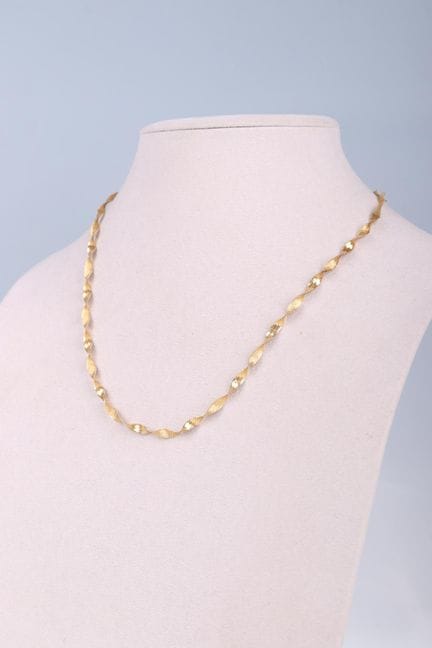 Collana intrecciata in oro giallo 18 carati (750/1
