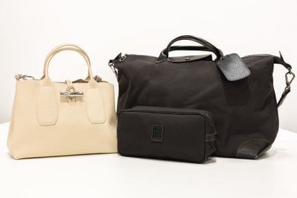 LONGCHAMP
Sac cabas en cuir grainé beige, intérieu