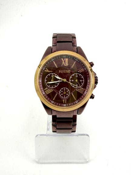 FOSSIL 
Montre chronographe en métal violet avec c